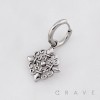 GOTHIC BLOSSOMING GEMINI SLEEPER DANGLE FLORAL CHARM 316L SURGICAL STEEL EARRING - 01 (ONE) PIECE